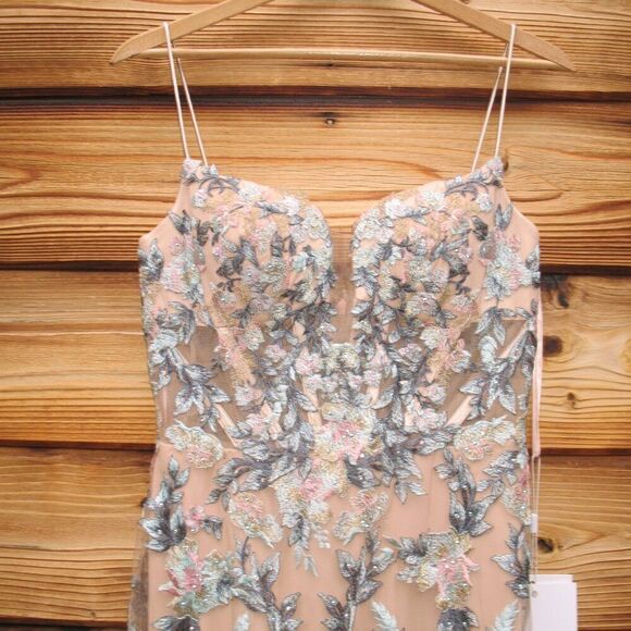 MAC DUGGAL 79313 Embroidered Spaghetti Strap Trumpet Gown - Picture 7 of 13